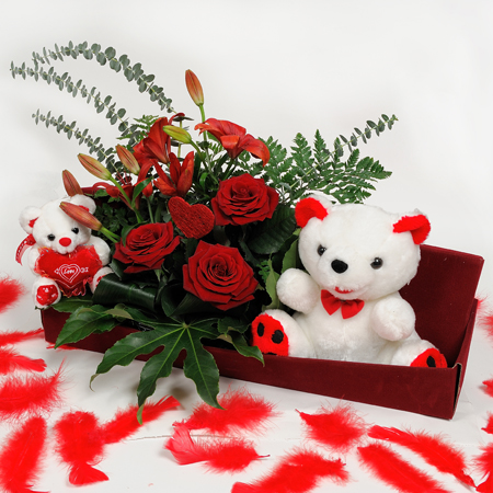Βελούδινο Κουτί με Κίλιουμ, Τριαντάφυλλα και Λούτρινα - VAL 11013