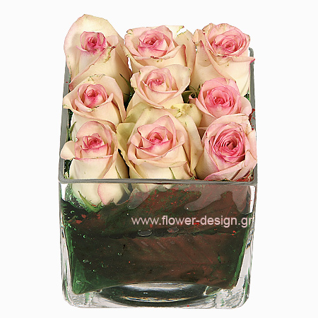Roses in a glass - BDAY 15008