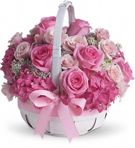 basket with mix flowers  - ΚΑΛ 072240