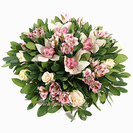 Anthurium, Orchids, Roses and Hypericum to cart - BDAY 15003