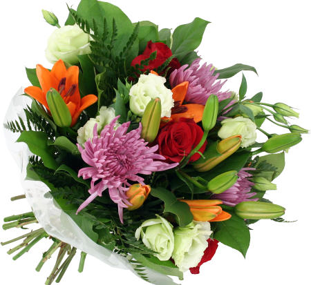 mix flowers in bouquet - BOU 087