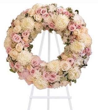 Στεφάνι Κηδείας με Τριαντάφυλλα και Χρυσάνθεμα  - COND 39055