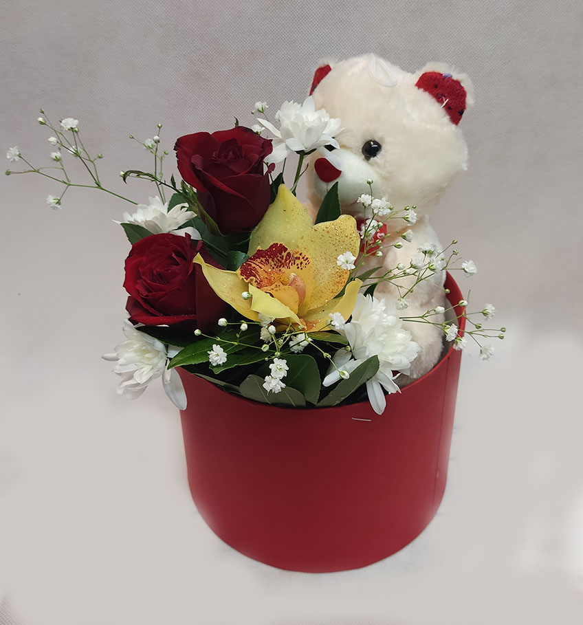 3D heart with teddybear and flowers [CLONE] [CLONE] [CLONE] [CLONE]