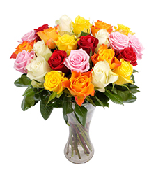 Τριαντάφυλλα Μιξ Χρώματα σε Βάζο - ΤΡΙ 072248
