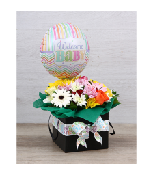Mix Flowers with Balloon in holder