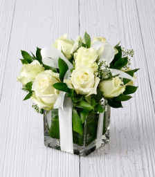 Λευκά Τριαντάφυλλα σε Γυάλα