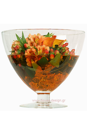 Mix flowers in glass - GLASS 18016