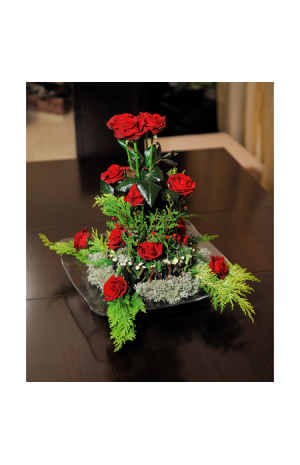 Τριαντάφυλλα και Τροπικα Φυλλώματα - ROSE 42003