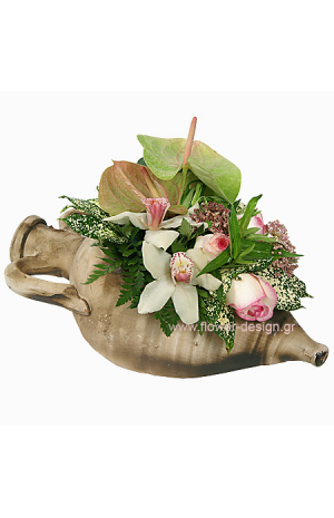 the flower shop proposed  A Flower Arrangements with rose,orhids and anthurio  - ARR 12020