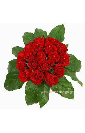 Τριαντάφυλλα και Φυλλώματα σε Πήλινο - VAL 11040