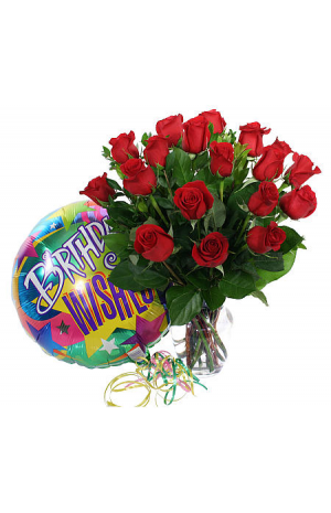 Τριαντάφυλλα σε Βάζο με Μπαλόνι  - ROSE 42022
