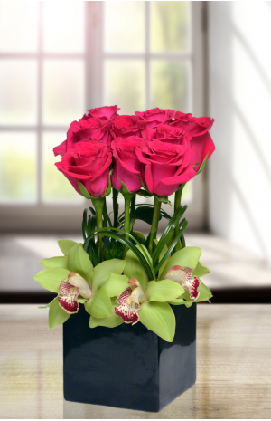 Tριαντάφυλλα και Ορχιδέες σε Βάση - ROSE 072258