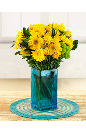 Mix Yellow Flowers in Vase