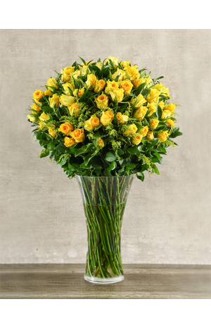 Yellow SYLPHLIKE Roses in Vase