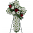 Cross with roses and chrysanthemums - COND 3905757