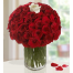 Μπουκέτο με 60 Κόκκινα Τριαντάφυλλα και Ένα Λευκό σε Βάζο  - ΜΠΟΥ 072242